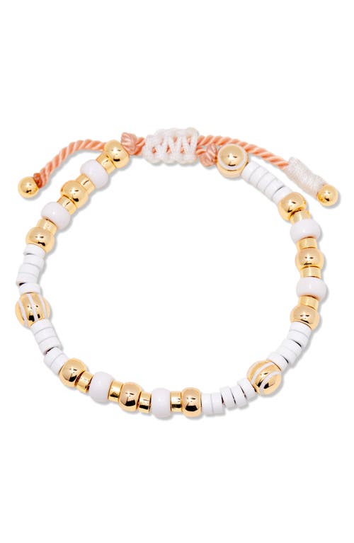 Brook & York Brook And York Cove Beaded Bracelet In Gold/ White