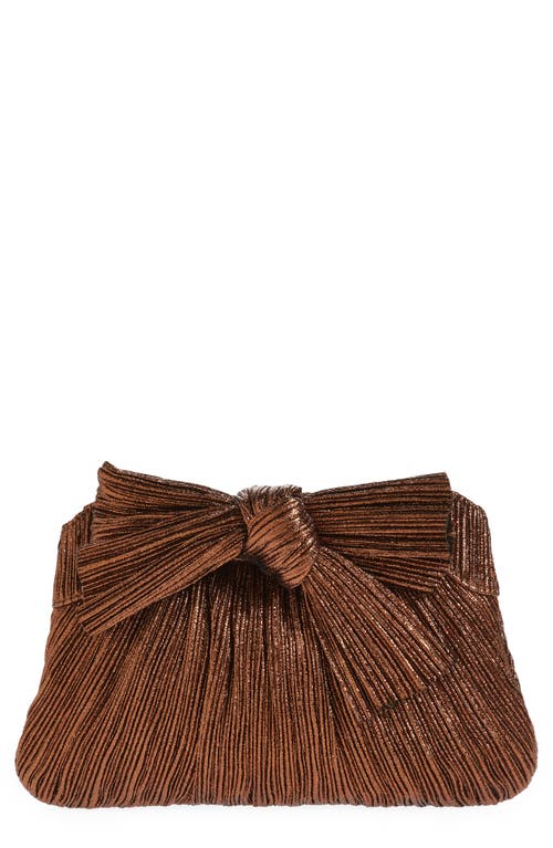 Loeffler Randall Rayne Plissé Clutch in Mocha at Nordstrom, Size No Size