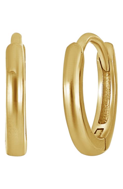 Solid 14K Gold Earrings, Sleek Modern and Lightweight Design of
