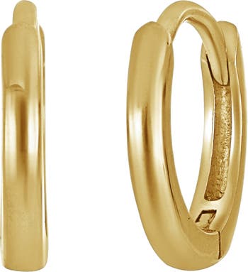 Goals Textured Hoop Earrings in Gold, Hoops + Huggies
