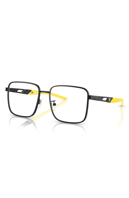 Scuderia Ferrari 54mm Square Optical Glasses In Black