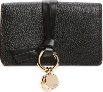 alphabet wallet with charm chloe wallet - Black 'Marcie Small