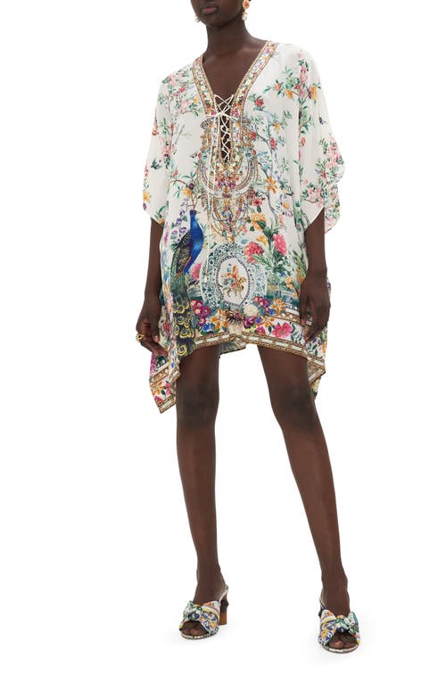 Camilla Plumes & Parterres Silk Cover-Up Caftan in Plumes And Parterres at Nordstrom