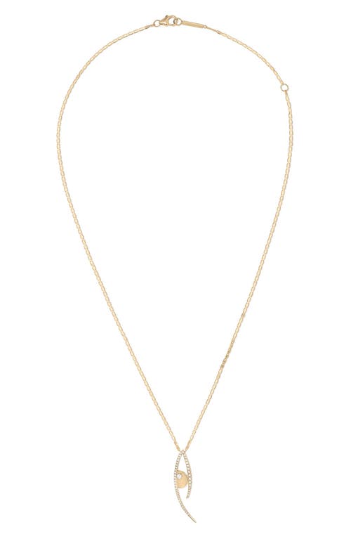 Lana Jewelry Affinity Evil Eye Pendant Necklace in Yellow Gold