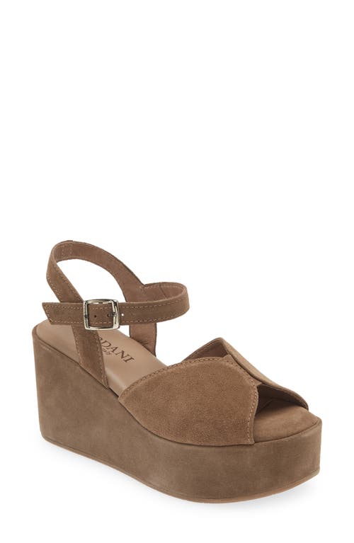 Shop Cordani Jenna Platform Wedge Sandal In Crosta Fango