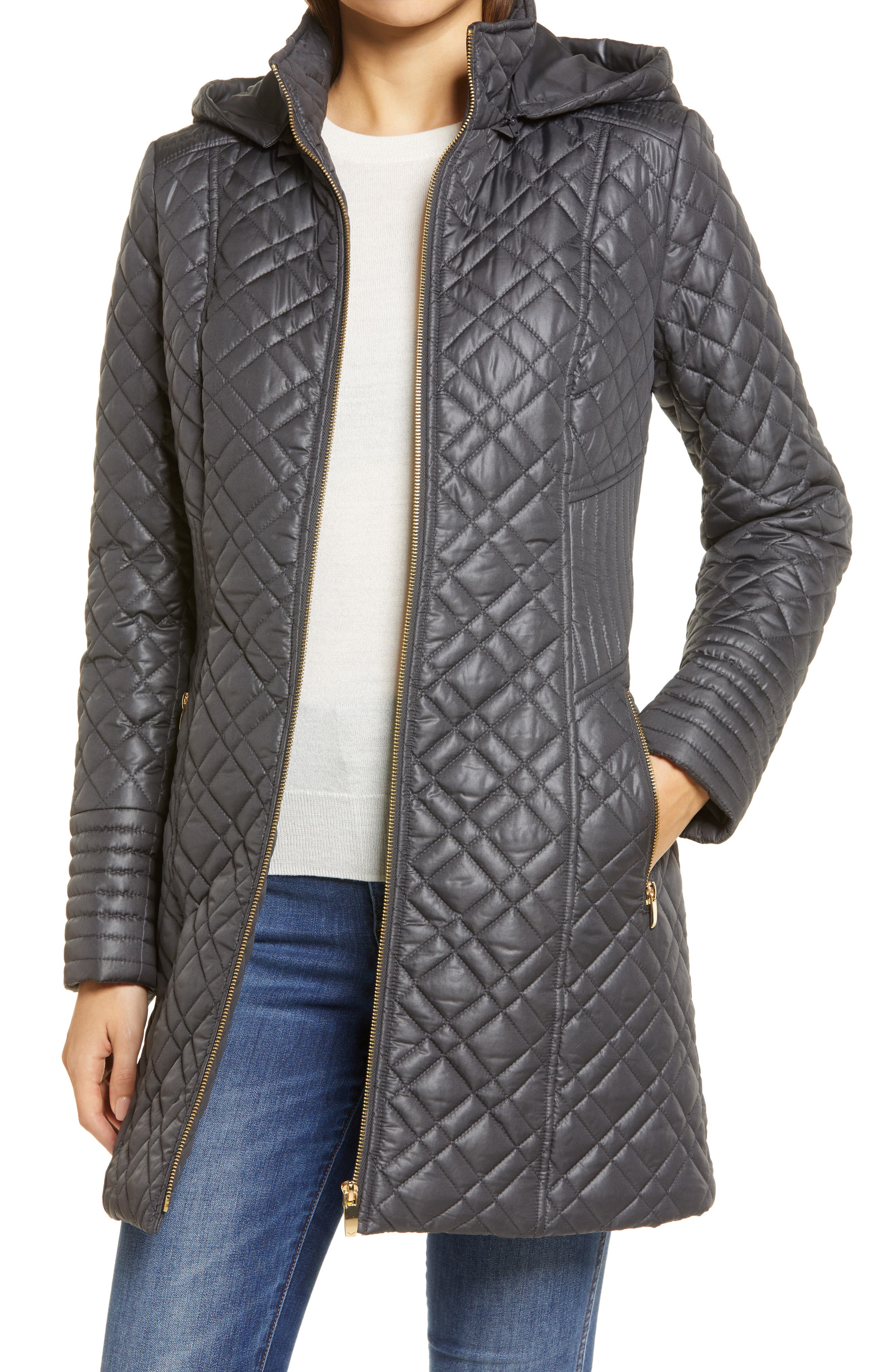 via spiga quilted hooded coat