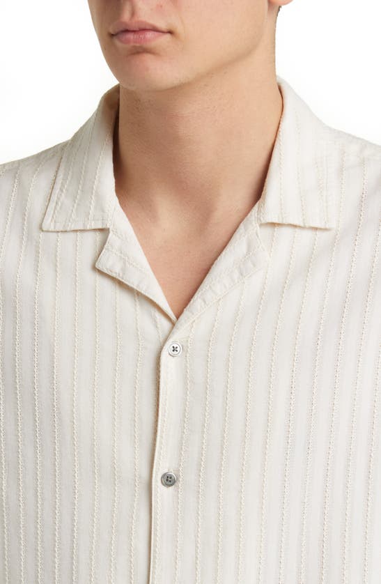 RAILS RAILS SINCLAIR TEXTURED STRIPE CAMP SHIRT 