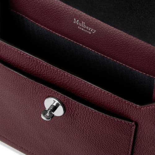 Mulberry Small Antony Leather Crossbody Bag In Black Cherry