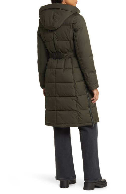 SAM EDELMAN SAM EDELMAN BELTED HOODED PUFFER COAT