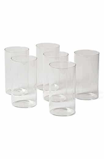 Farmhouse Pottery Small Set of 6 Drinking Glasses in Clear