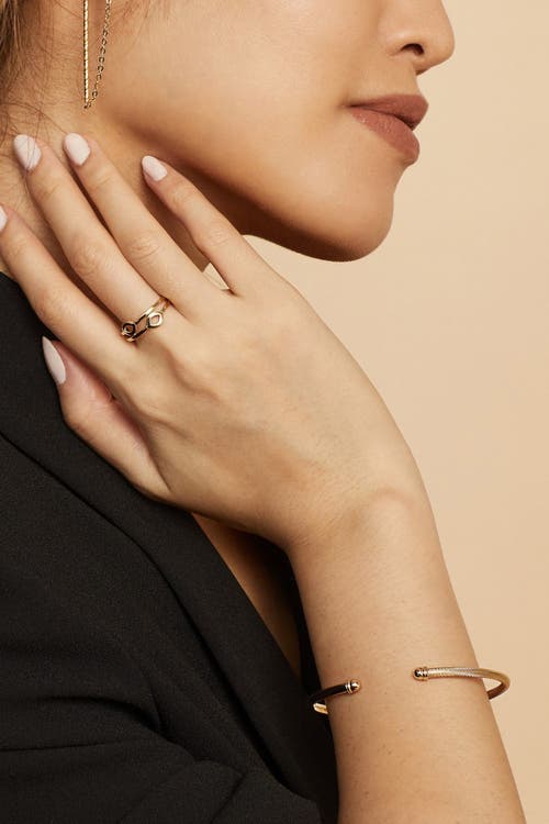 Oradina Red Carpet Cuff In Yellow Gold