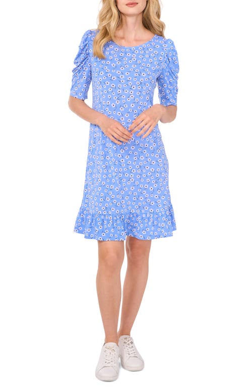 CeCe Floral Puff Sleeve Jersey Dress at Nordstrom,