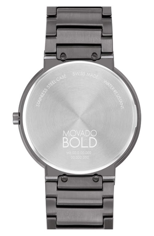 Shop Movado Bold Horizon Bracelet Watch, 40mm In Grey/brown