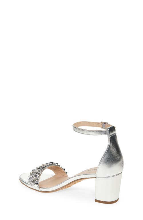 Steve Madden Jcarrson Ankle Strap Sandal In Silver Beads