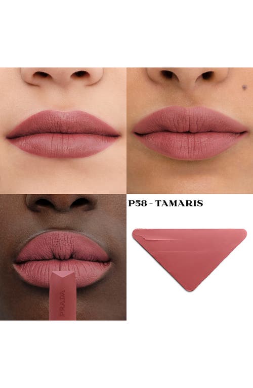 Shop Prada Monochrome Hyper Matte Refillable Lipstick In P58 Tamaris - Pink Nude