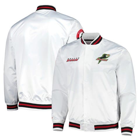 Men's St. Louis City SC Mitchell & Ness Red Satin Raglan Full-Snap Jacket