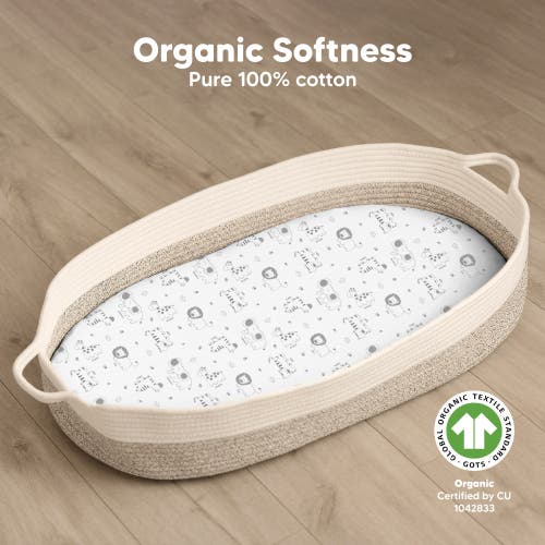 Keababies 2-pack Soothe Fitted Bassinet Sheets In Keasafari