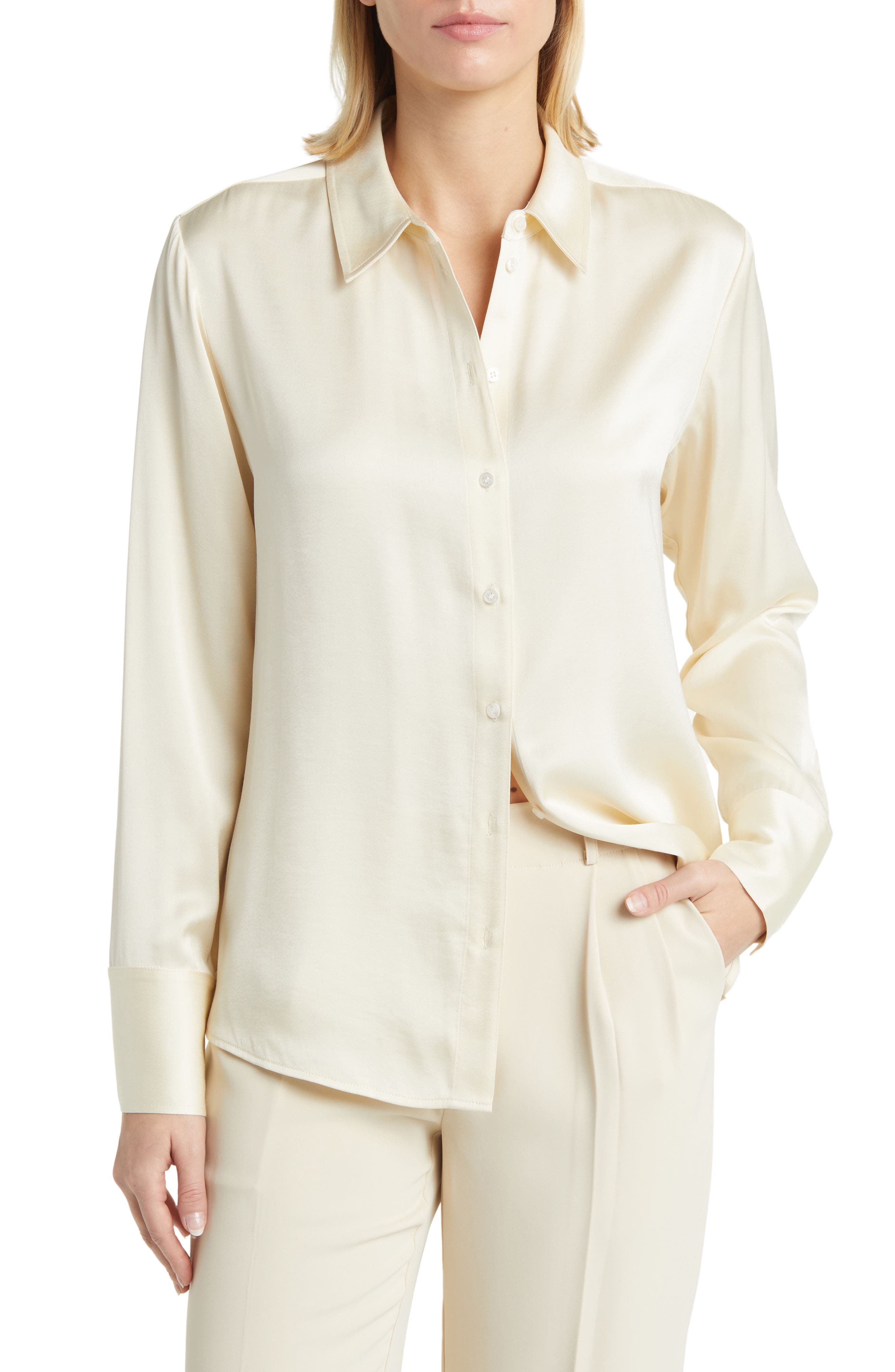 Women's Ivory Button Up Tops | Nordstrom