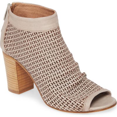 Ron White Shyla Perforated Peep Toe Bootie - Brown