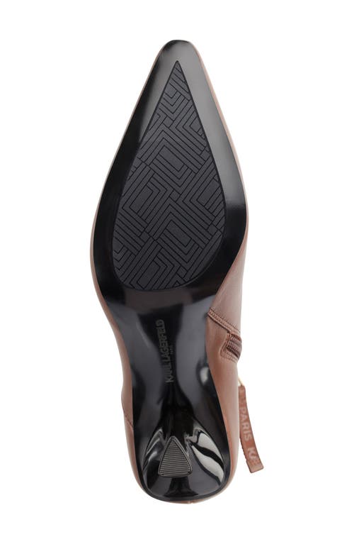 Karl Lagerfeld Paris Karly Bootie In Cognac