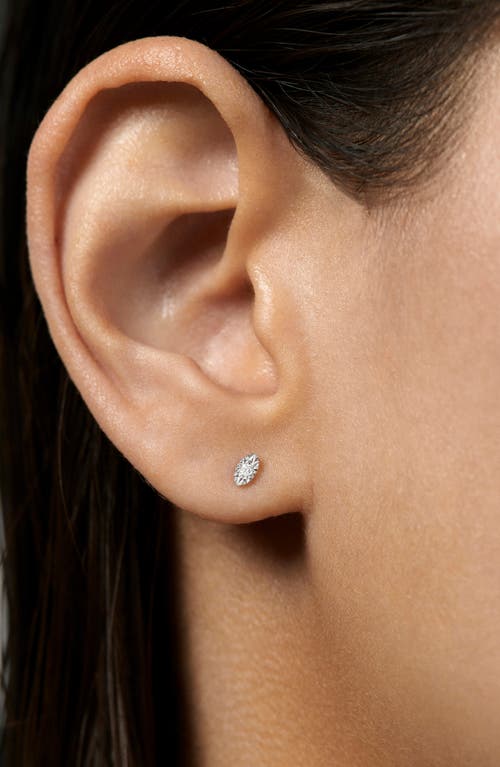 Monica Vinader 14k Gold Diamond Marquise Flat Back Stud Earrings In 14k Gold