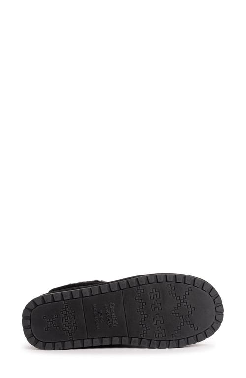 Muk Luks Clover Faux Shearling Boot In Black