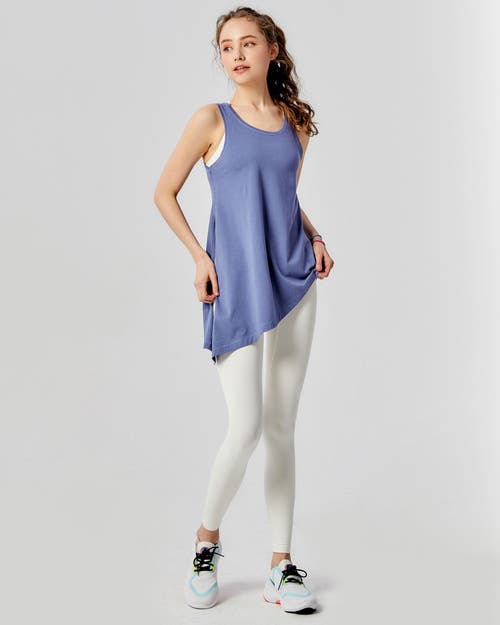 Rebody Active Sidekick Long Tie Tank In Blue Steel