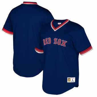Mitchell & Ness Detroit Tigers Youth Navy Cooperstown Collection Mesh Wordmark V-Neck Jersey Size: Small