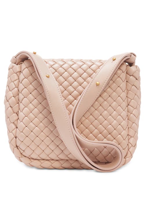 Bottega Veneta Mini Cobble Padded Intrecciato Leather Shoulder Bag In Lotus/gold