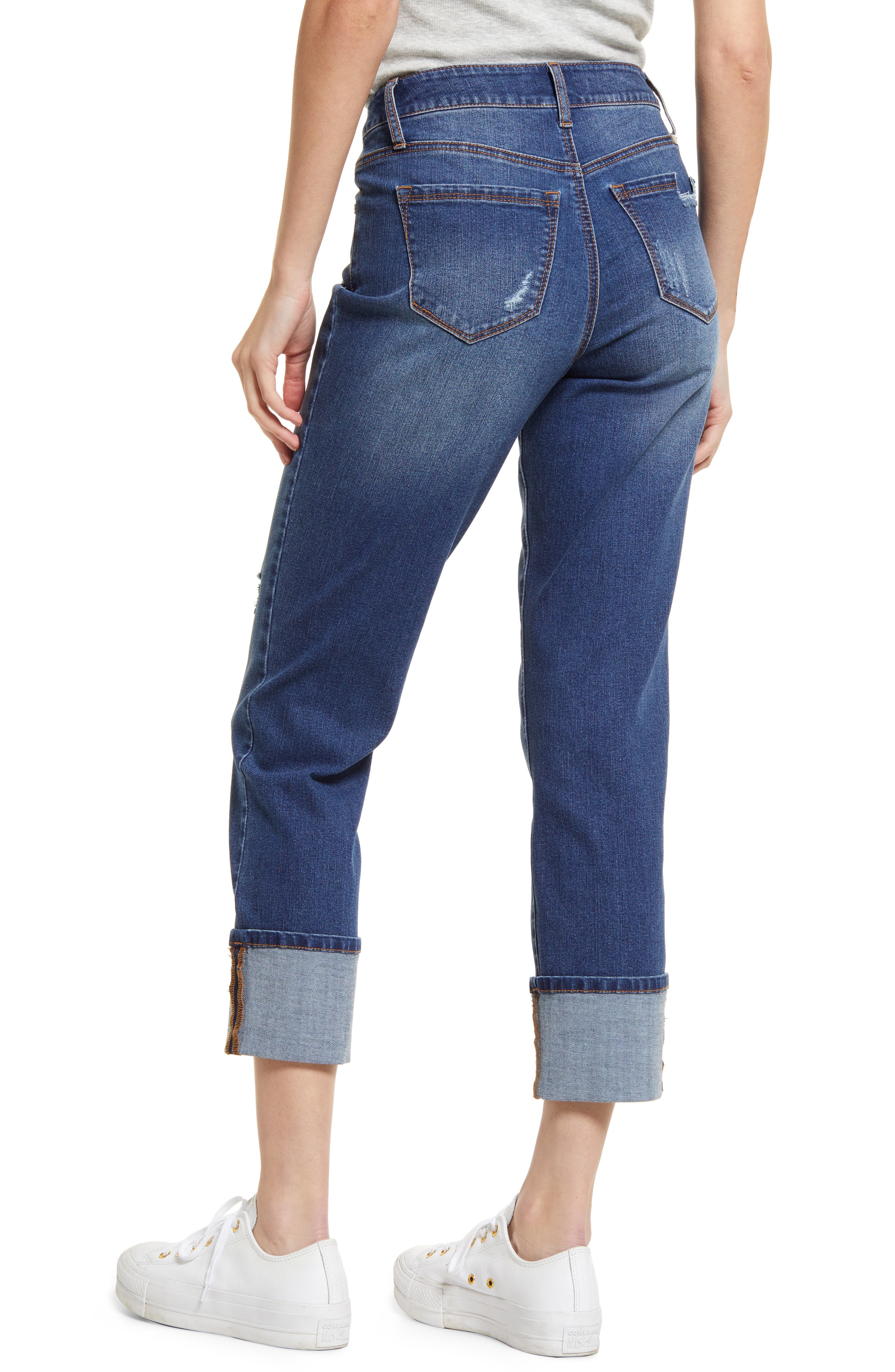 1822 Denim Distressed Cuff Jeans 