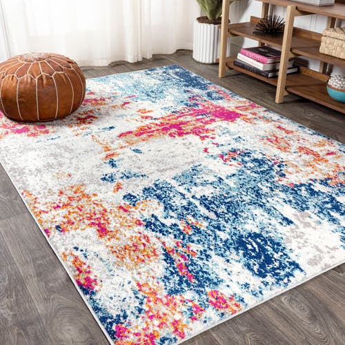 Jonathan Y Sunset Modern Abstract Area Rug In Blue/multi