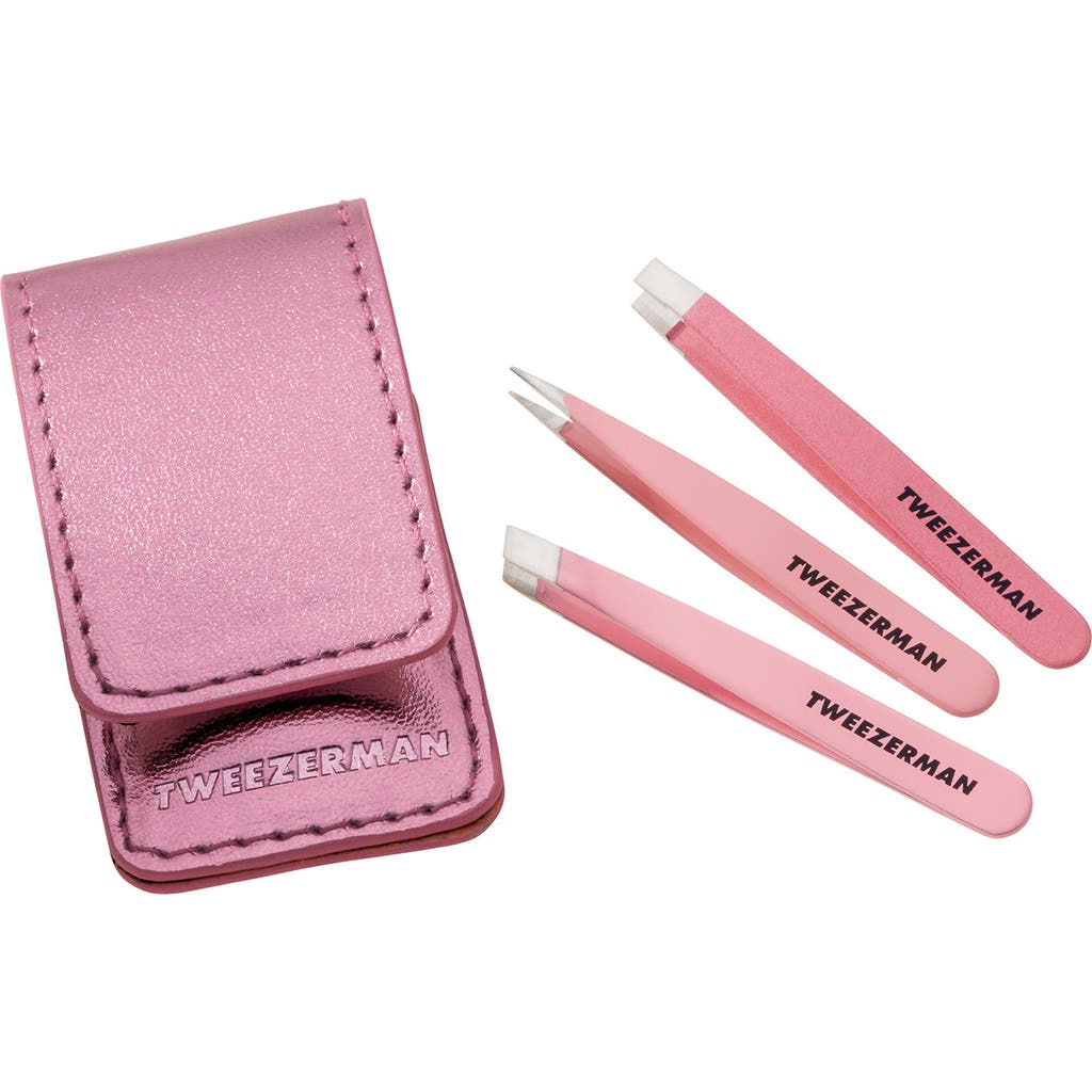 Tweezerman Micro Mini Tweezer Set In Pink
