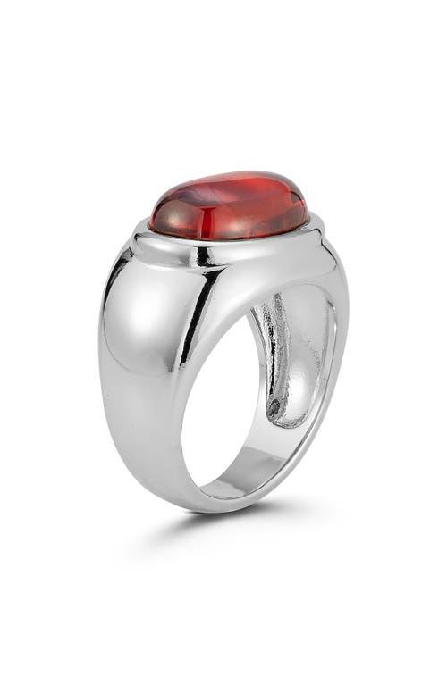 Chloe & Madison Chloe And Madison Cz Stone Ring In Silver