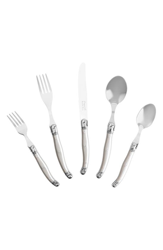 Shop French Home Laguiole 20-piece Flatware Set In Pewter