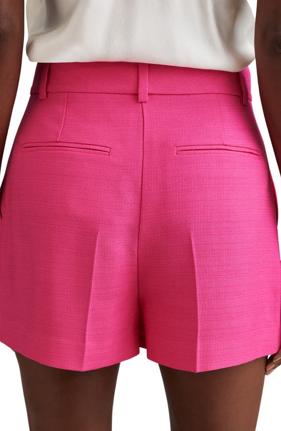 Shop Reiss Hewey Flat Front Shorts In Pink