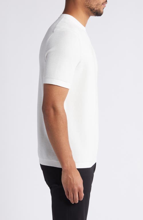 Shop Theory Damos Solid Cotton T-shirt In Ivory