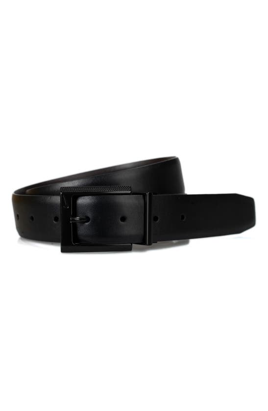 Nike Textured Buckle Reversible Belt In Black