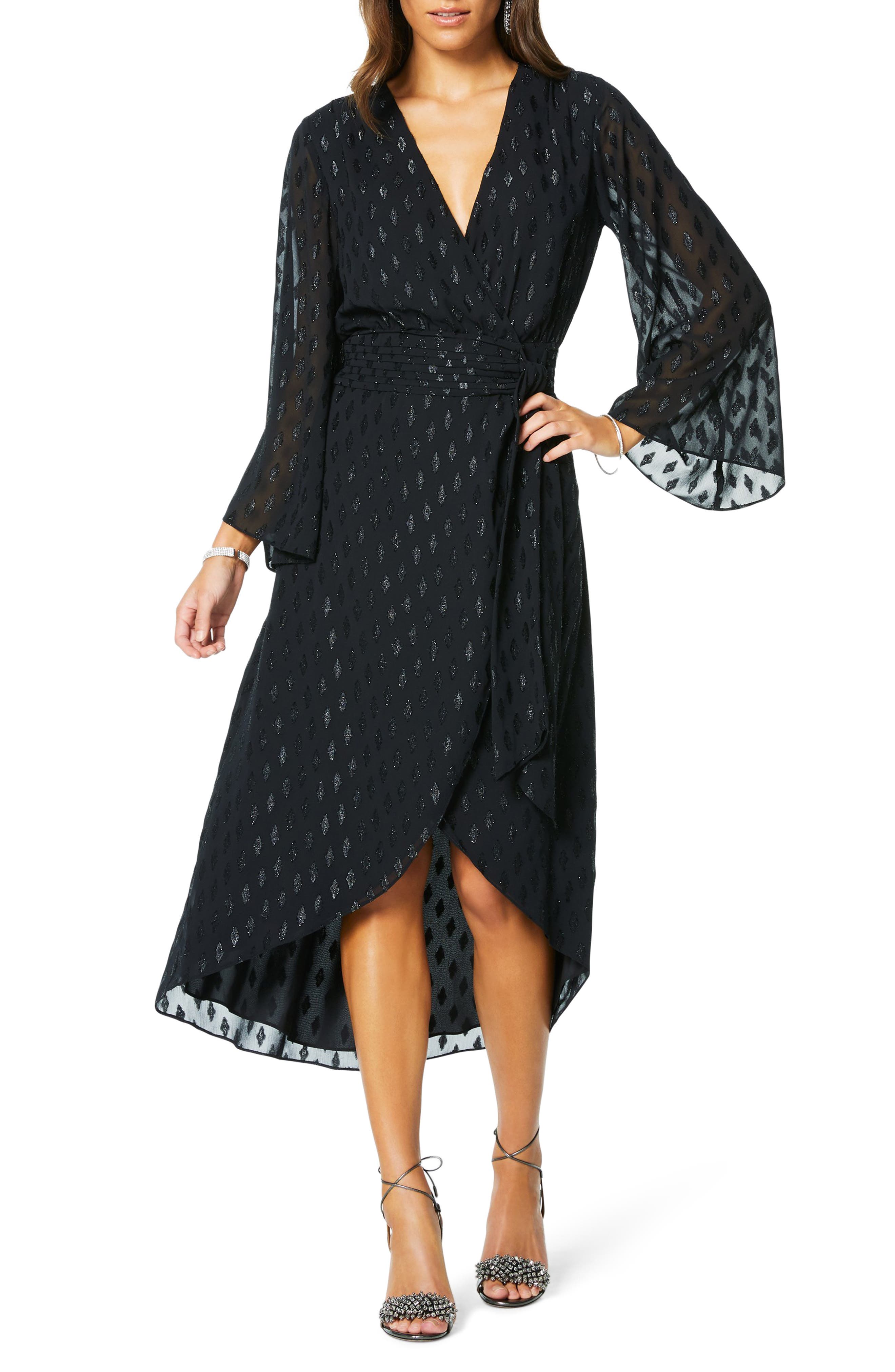 wrap dress long sleeve midi