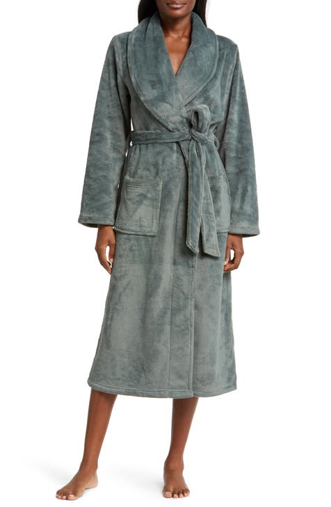 Shawl Collar Plush Longline Robe