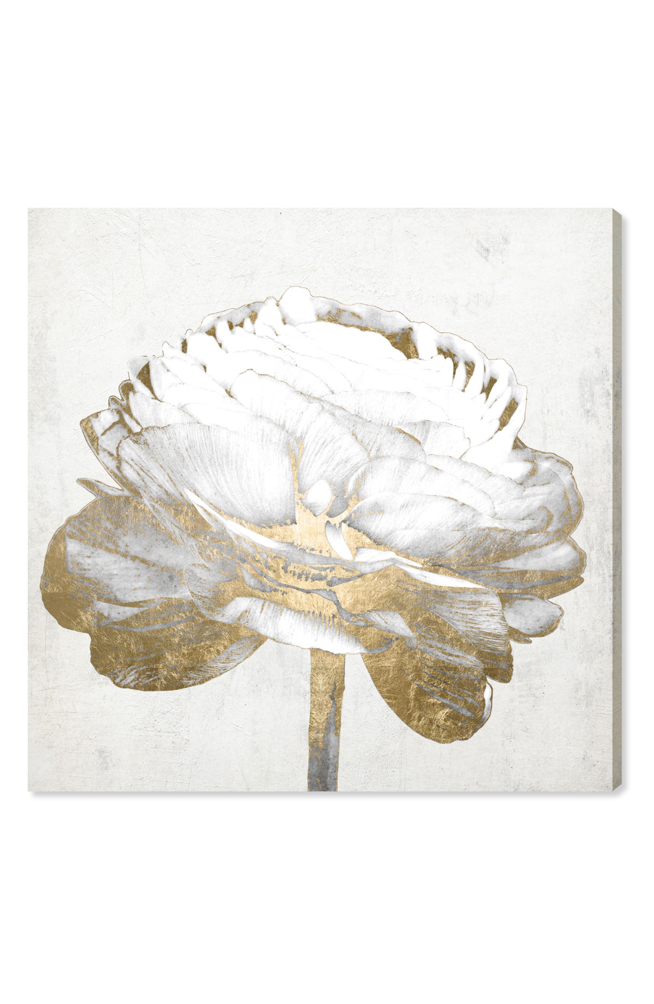 Oliver Gal Gold & Light Floral II Canvas Wall Art | Nordstrom