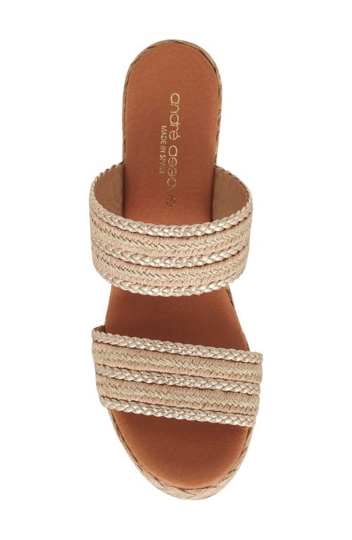 Shop Andre Assous André Assous Nolita Espadrille Wedge Sandal In Natural/platino Stripe