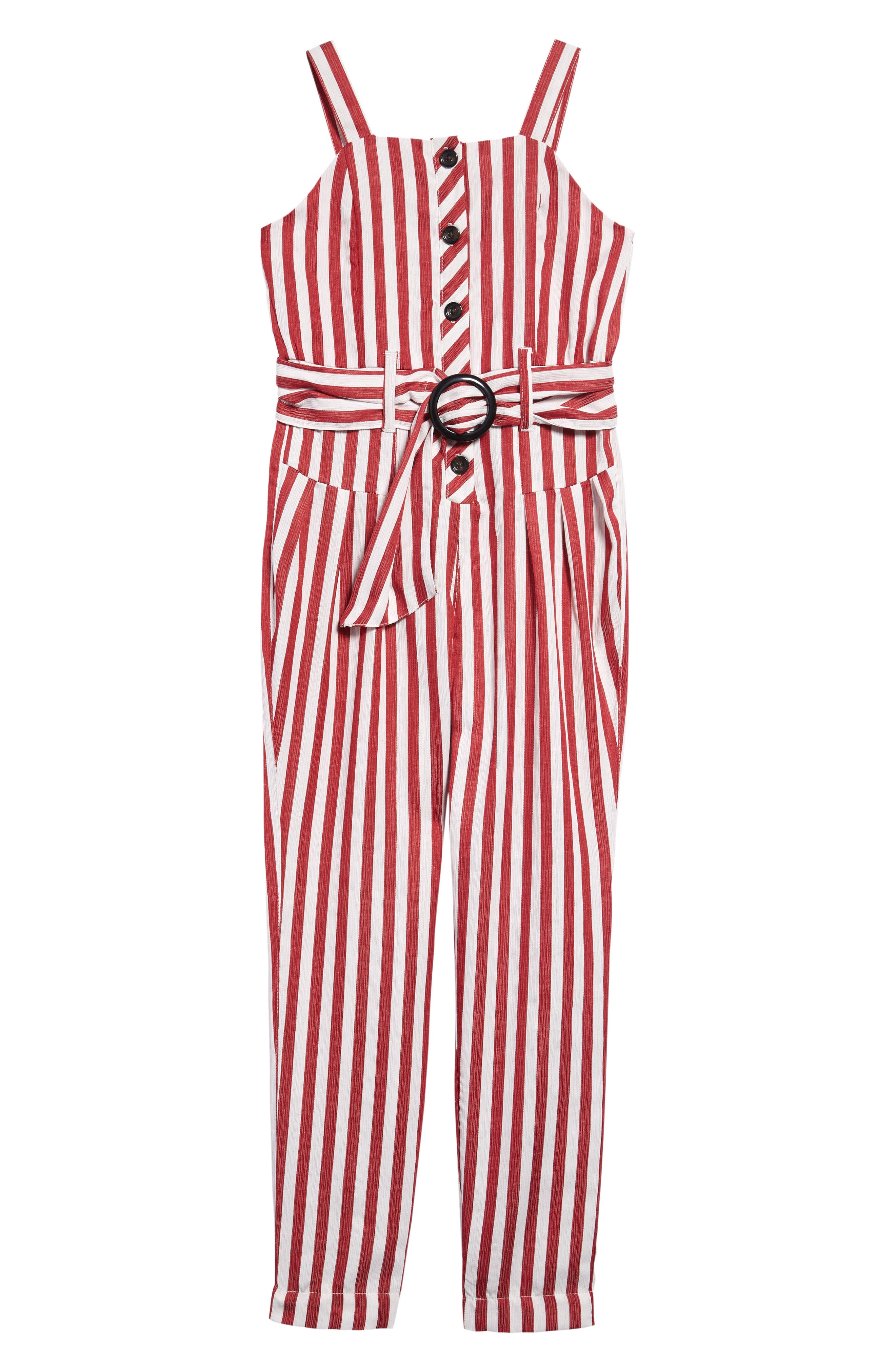 HABITUAL girl Girls Maddeira Stripe Jumpsuit Big Kids