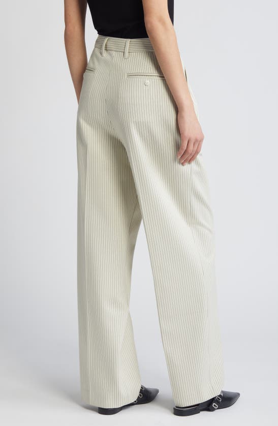 Shop Rag & Bone Marianne Pinstripe Ponte Pants In Ivory Stripe
