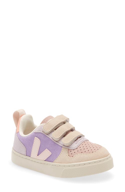 Veja Kids' Small V-10 Sneaker in Multi Color Lavender