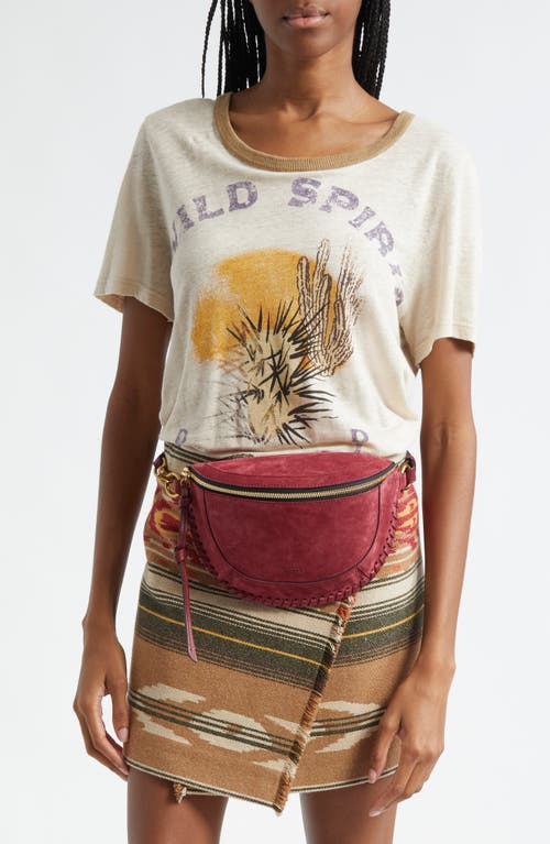 Isabel Marant Skano Xo Capsule Suede Belt Bag In Raspberry