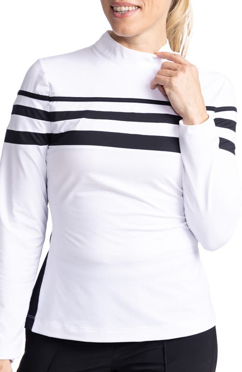 Winter Rules Long Sleeve Performance Golf Top in White