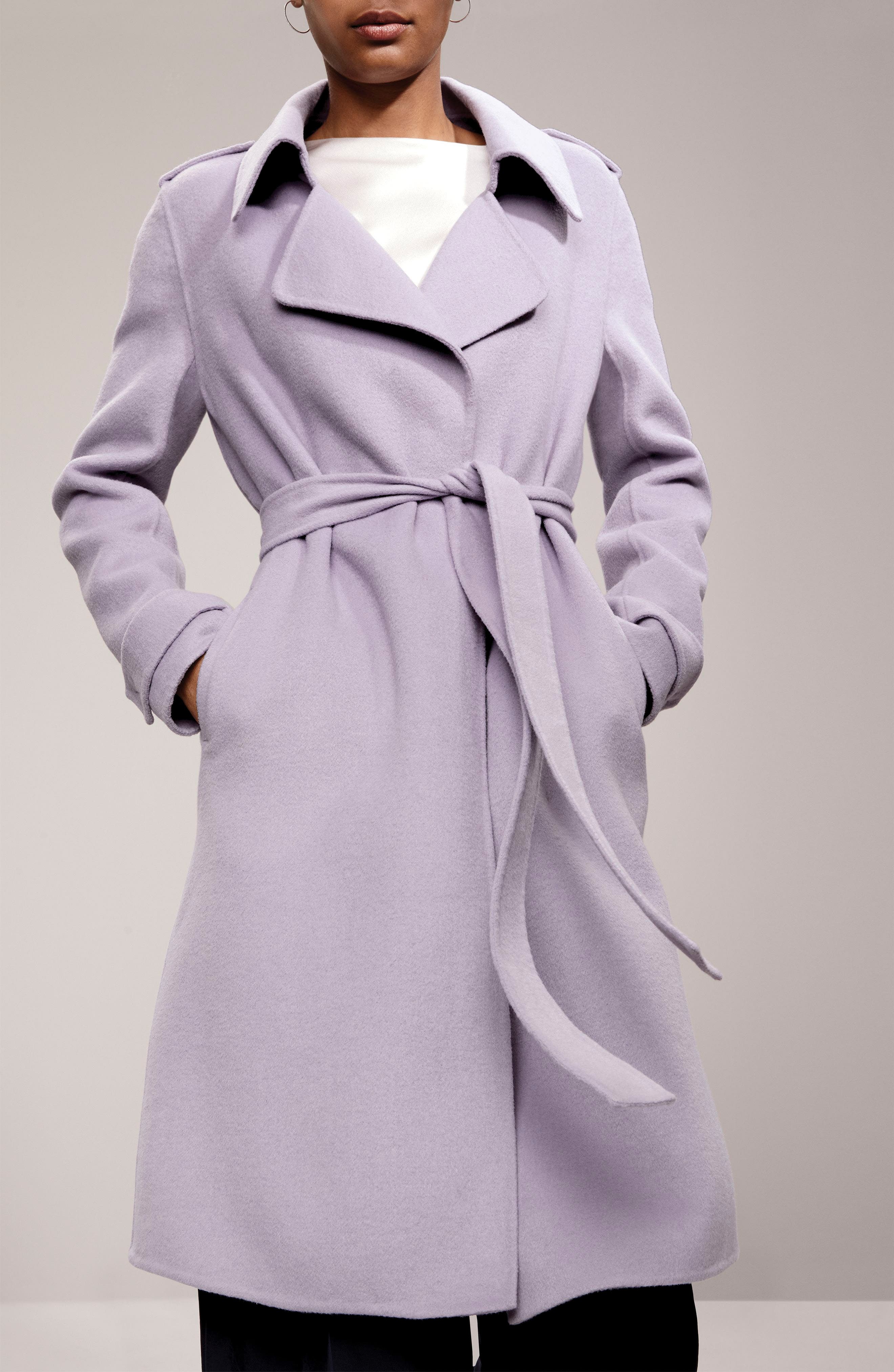 badgley mischka wool wrap coat