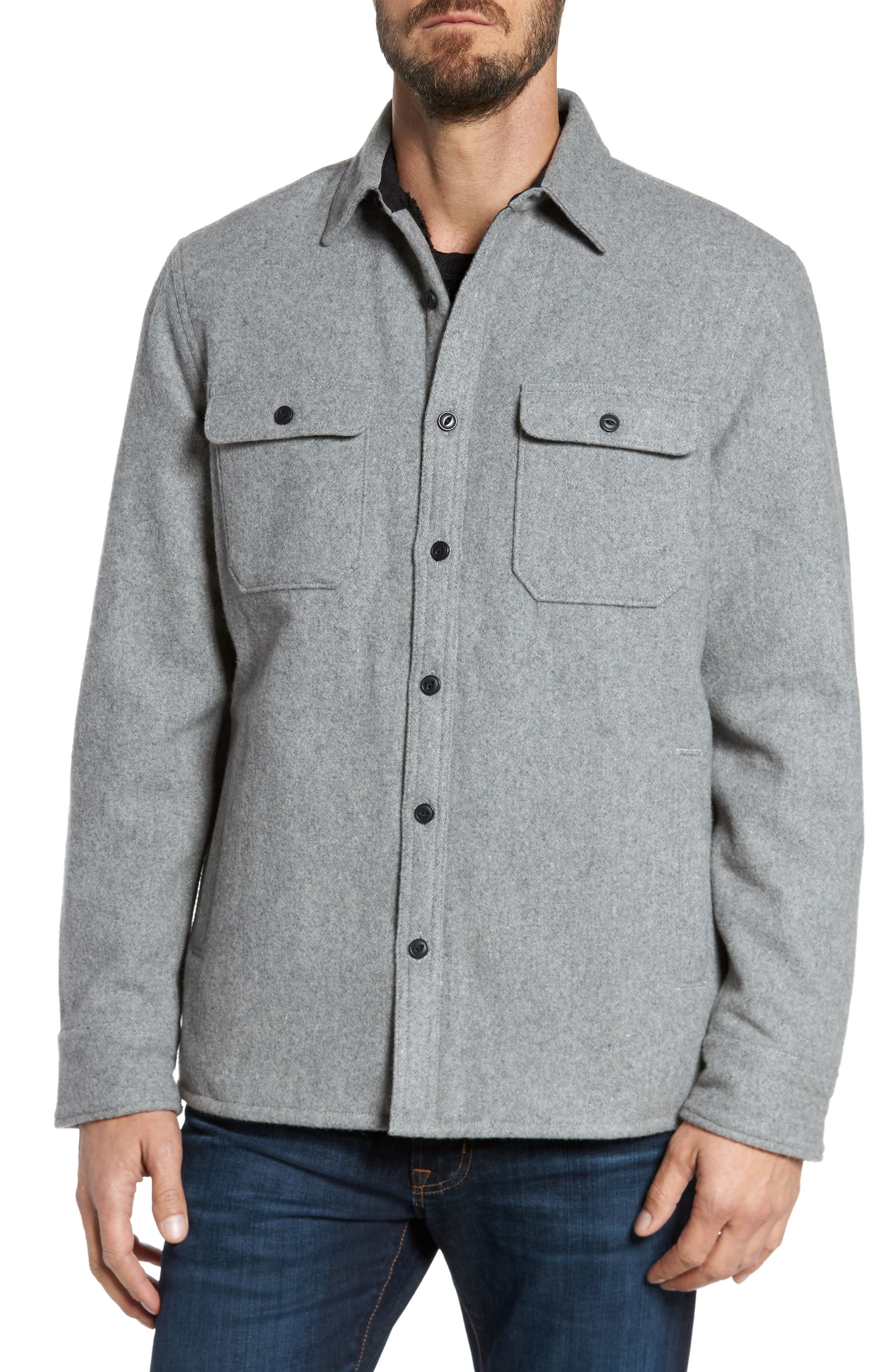 wool button up jacket