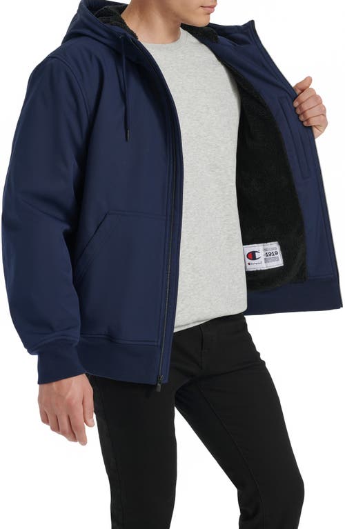 Champion Men's Sport Shell Hooded Zipper Jacket In Peacoat