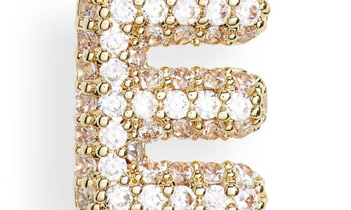 Leith Cubic Zirconia Initial Pendant Necklace In E- Clear- Gold